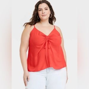 Ava & Viv Women’s Red Sleeveless Top